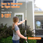 Sealegend Pressure Washer Extension Wand with 6 Spray Nozzle Tips for Gutter Cleaning up to 9FT, Upgrade Power Washer Lance with 30°, 90°, U-shaped Curved Rod, 1/4" Quick Connect, 4000 PSI