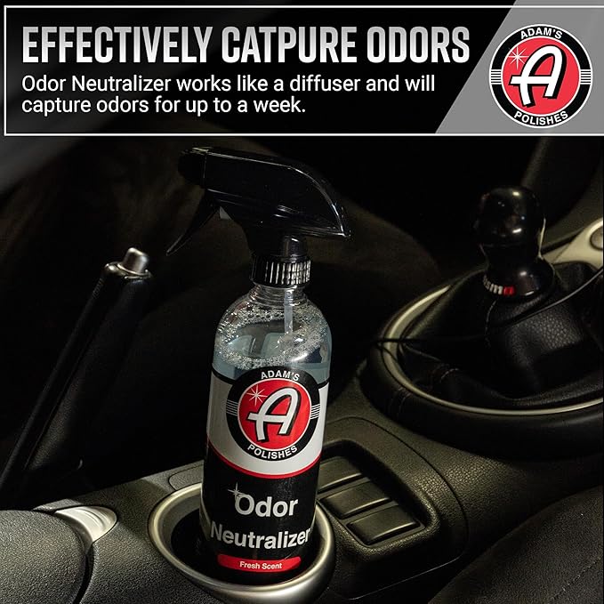 Adam's Polishes odor Neutralizer (Apple Cinnamon, 16 fl. oz) - Car Air Freshener Spray That Eliminates Harmful Odors from Car Interior Accessories, Leather, Carpet, Upholstery & Pet Odors