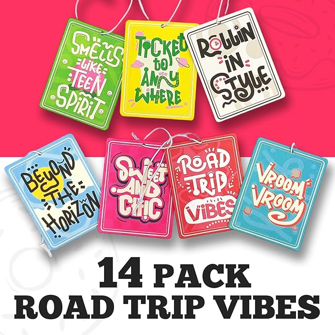 14 Pack Car Freshies Trendy Automotive Air Fresheners Hanging Ocean Car Smell Interior Decor