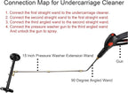 Tool Daily Dual-Function Undercarriage Cleaner,Surface Cleaner for Pressure Washer, 16 Inch, Underbody Car Wash Water Broom with 3 Pieces Extension Wand, 4000 PSI