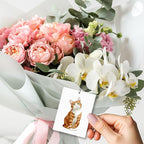 Funny Orange Tabby Cat Car Air Freshener 4 Pcs, Cute Orange Kitten Hanging Scents Air Freshener for Women Girls Gifts, Cat Lover Gifts Scented Car Accessories Decor for Room Closet Drawer