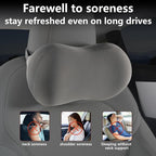 Car Headrest Pillow for Neck Support Memory Foam Car Neck Pillow Universal Fit Head Rest Travel Pillow Car Pillow for Pain Relief While Driving Grey 2pc
