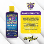 Wizards Mystic Nano Car Wax Polish - Protects and Provides Extreme Gloss and Slickness - Safe For All Paint and Clear Types Car Polishing Compound - For Both Machine and Hand Use - 8 oz