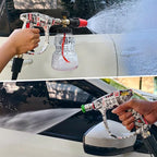 BEAR FORCE High-pressure Water Gun Painted with American-style Elements M22-ID14mm Inlet Max 3000Psi & Foam Cannon 32oz, for Bosch, Nilfisk, Sun Joe, Koblenz, Truper Electric Pressure Washer, Car Wash