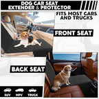 HOMBYS Back Seat Extender for Dogs,Dog Car Seat Cover with Storage Car Organizer,Dog Car Seat Extender with Storage for Front or Back Seat,Waterproof Scratch Proof Cover for Cars Trucks and SUVs,Small