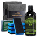 90ml Ceramic Plastic Restorer - Car Trim Restorer Kit with 12-Month UV Protection, 3 fl oz Professional Grade