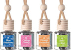 CE Craft Hanging Car Air Freshener – Fragrance Oil Diffuser with Essential Oils – Long-Lasting Aromatherapy Scents for Automobiles – 4 Pack, Summer
