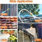 Sealegend Pressure Washer Extension Wand with 6 Spray Nozzle Tips for Gutter Cleaning up to 9FT, Upgrade Power Washer Lance with 30°, 90°, U-shaped Curved Rod, 1/4" Quick Connect, 4000 PSI