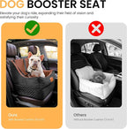 Dog Car Seat for Medium Dogs – Premium Pet Booster Seat with Two Pet Safety Belts, Detachable Washable Cover Non-Slip Base, Portable Dog Travel Seat for Road Trips & Daily Errands Up to 35lbs