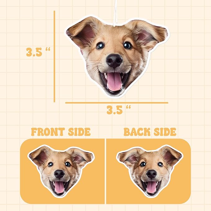 Custom Shape Air Fresheners for Car - 12 Scent Options - Die Cut Shape Photo Air Fresheners, Double-Sided - Car Fresheners with Logo