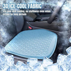 wuyaoyao Thin Gel Car Seat Cushion, Breathable Cooling Seat Cushions for Cars, Non-Slip & Comfortable Automotive Front Seats Cushion Pad for Driver, Chair Protector for Vehicle, Home, Office (Blue)