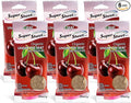 Super Sheet, Organic Under the Seat Car Air Freshener, Long Lasting Fragrance (Cherry, 6 Packs)