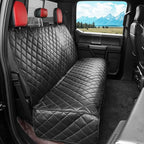 Dog Car Seat Cover for Back Seat,Waterproof Truck Back Seat Cover for Dogs ,Heavy-Duty Scratchproof Pu Leather Bench Seat Covers for Trucks Ford F150/Chevrolet Silverado/Ram1500/GMC Sierra/Toyota