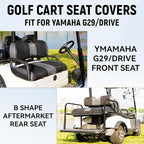 Golf Cart Front and Rear Seat Covers for Yamaha G29/drive Drive 2 2007+, Durable Polyester Fabric Yamaha G29 Seat Covers, Breathable Washable