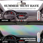 Windshield Sun Shade Foldable Car Front Window Covers for Car Accessories Sun Heat UV Rays Visor Protector Protection for Universal Cars SUV Truck (Rainbow)