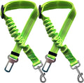 2 Dog Car Harness Seatbelt Seat Belt Leash Travel Accessories Bungee Anti Shock Pet Cat Adjustable Lead Clip Safety Seats Belts Green