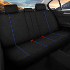 Breathable Premium Car Seat Covers Full Set，3D Air-Mesh Seat Covers for Cars，Comfortable Safety Airbag Compatible，Universal for Most Cars Sedan Truck SUV(Black/Blue)