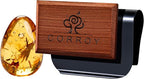 Car Air Freshener Natural Essential Oil Scent, Odor Eliminator and Purifier, Vent Clip Air Freshener for Car (Starter/Amber)