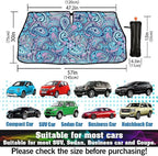 CHILL·TEK Funny Car Windshield Sun Shade Umbrella, 70s 80s Flower Car Sun Shade Umbrella, Block UV Rays Heat Foldable Windshield Umbrella Sun Visor Protector - Keep Vehicle Cool for Cars SUV