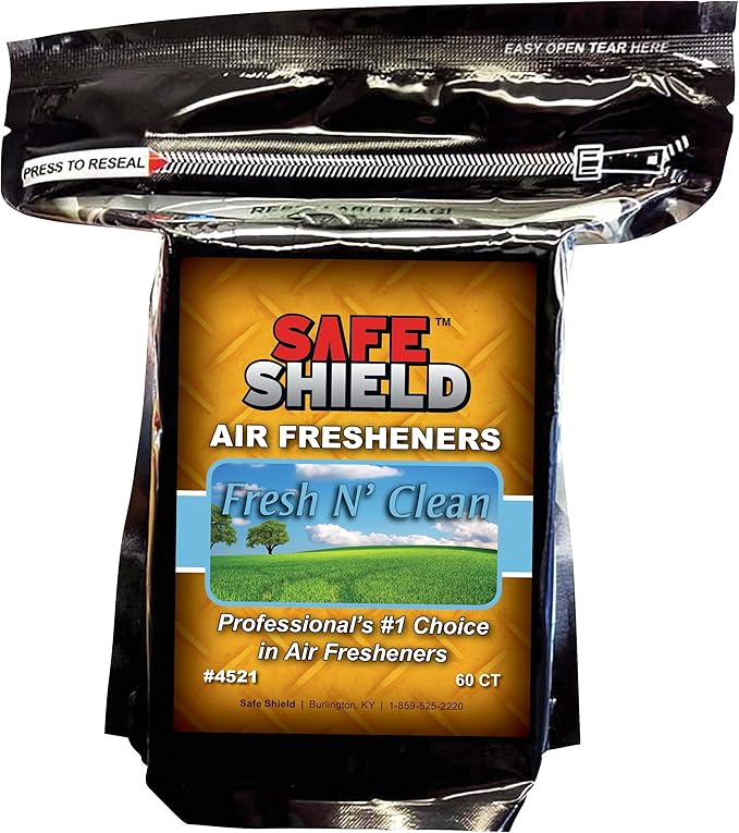 Fresh N’ Clean Scented Air Freshener Pads - Long-Lasting Fragrance Pads for Car Interiors - 1-1/2" × 3" Compact Size - Clean and Invigorating Aroma for Eliminating Stale Odors - Pack of 180