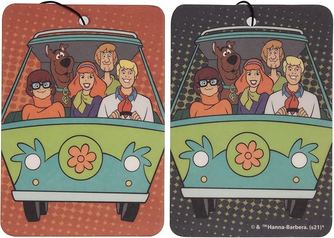 Plasticolor 005639R01 Scooby-Doo 2-sided Air Freshener with different image on each side – 2 pack