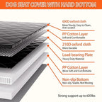 Back Seat Extender for Dogs - Large Space, Heavy-Duty Dog Car Seat Cover for Back Seat with Hard Bottom Holds 420lbs, Waterproof 600D Upgraded Material Dog Hammock for Car,Easy to Use and Clean