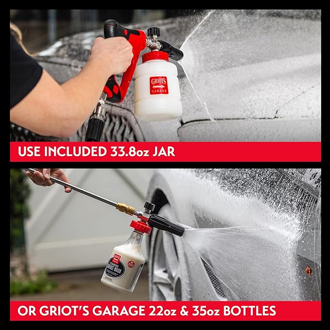 Griot’s Garage The BOSS Foam Cannon for Car Washing and Detailing, Pressure Washer Foam Gun