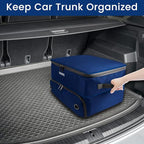 YOREPEK 2 Layer Golf Trunk Organizer, Golf Gifts for Men with Separate Ventilated Compartment for 2 Pair Shoes, Waterproof Car Trunk Locker for Balls, Tees, Clothes, Gloves, Gifts for Golfers