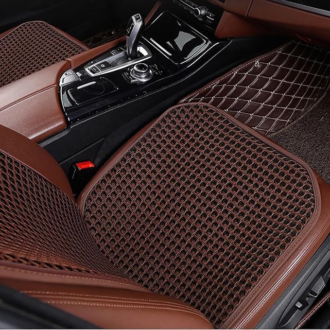 Cool and Breathable 3D air MESH car seat Cushion for Summer, Universal Ventilated Comfortable seat pad, Suitable for sedans, Vans, Pickup Trucks, and SUVs (Brown Back cushion-1PCS)