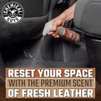 Chemical Guys AIR_102_1602 Leather Scent Premium Air Freshener and Odor Eliminator, Long-Lasting, Just Like New Scent for Cars, Trucks, SUVs, RVs & More, 16 Fl Oz (2 Pack)
