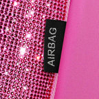 CAR PASS Hot Pink Bling Diamond Leather Car Seat Covers Full Sets, Waterproof Shining Glitter Sparkly Crystal Universal Armrest Fit for Automotive Truck SUV Cute Women Girl,Hot Pink Rhinestone