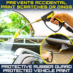 Foam King™ 40° Pressure Washer Nozzle Guard, 1/4” Quick Connect - Stainless Steel Fire Hose Tip with Rubberized Protective Shield for High-Pressure Cleaning, Durable & Universal Fit