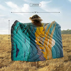 zzlamb Camping Blanket for Cold Weather,Outdoor Puffy Blanket Portable Down Alternative,Windproof Warm Cloak with Snaps,Cozy Quilt Backpacking Picnic RV Travel Plane Car Hammock Beach Climbing