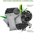 18 Pack Bamboo Charcoal Air Purifying Bag, Activated Charcoal Bags Odor Absorber, Moisture Absorber, Natural Car Air Freshener, Shoe Deodorizer, Odor Eliminators For Home, Pet, Closet (6x50g, 6x150g)