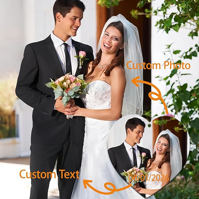 5-500pcs Custom Air Fresheners with Picture, Double Sided Car Air Freshener with 20 Scents, Personalized Gifts for Valentine's Day Birthday Anniversary (Heart)