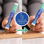 Grout Pen Brown Tile Paint Marker: Waterproof Grout Paint, Tile Grout Colorant and Sealer Pen - Brown, Narrow 5mm Tip (7mL) - 3 Pack