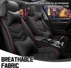 CTDS Car Seat Covers for Honda Accord 2000-2026, Stylish Sport Seat Cover, Premium Nappa Leather Car Seat Cover. Automobile Seat Covers Sets.(Luxury 2 Seats/Black)