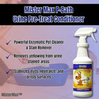 Mister Max Anti Icky Poo Enzyme Cleaner Spray Combo - Pet Urine Odor Remover & Tough Stain Remover with P-Bath (Urine Pre-Treat Conditioner)