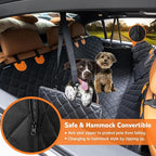URPOWER Dog Car Seat Cover for Pets 100% Waterproof Seat Cover Hammock 600D Heavy Duty Scratch Proof Nonslip Durable Soft Back Seat Covers for Cars Trucks and SUVs