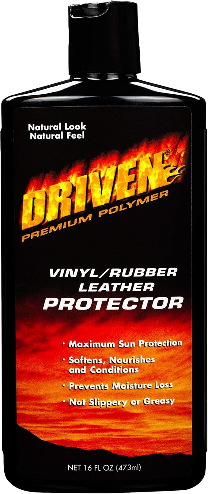 DRIVEN Vinyl/Rubber/Leather Protector with Rich Gels, Protective Polymers & UV Sunscreen - for Car, Boat, RV Interiors, Furniture, Apparel, Boots, & More - Prevents Fading, Cracking & Discoloration