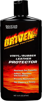 DRIVEN Vinyl/Rubber/Leather Protector with Rich Gels, Protective Polymers & UV Sunscreen - for Car, Boat, RV Interiors, Furniture, Apparel, Boots, & More - Prevents Fading, Cracking & Discoloration