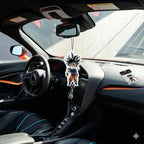 PumpCar 2 pieces Chubby Goku Ultra Instinct double-sided hanging Japanese anime cherry-scented Dragon Ball car air freshener Cool anime hanging for rearview mirror Car Interior Accessories Gifts