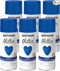 Rust-Oleum 299425-6PK Specialty Glitter Spray Paint, 10.25 Oz, Royal Blue, 6 Pack