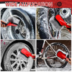 LemonRoad 5 Pack Car Wash Brushes Wheel Cleaner and Tire Brush for Car Detailing Bristle Fender Cleaning Supplies 10.3 inch Short Handle for Rim Carpet Truck SUV Moto RV Motorcycle