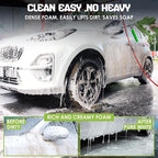 Foam Cannon Pro for Pressure Washer, Thick Snow Foam Sprayer with 5 Nozzle Tips, 1/4" Quick Connect for Thick Sudsy Wash (White)
