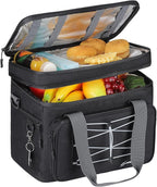 Maelstrom Portable Collapsible Soft Cooler Bag – 24/30/60 Cans Double-Deck Leakproof Ice Chest for Beach, Camping & Grocery