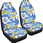 Universal Car Seat Cover Front Seats Only,Beautiful Tropical Hawaiian Flowers Automotive Car Interior Covers Aztec Decorative Seat Cover for Full Back and Seat for Cars Sedans Truck SUV Vans