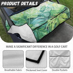 Biyejit Golf Cart Seat Covers with 4 Pockets Golf Cart Seat Towel Blanket Fits 2-Seat Golf Carts, Golf Cart Accessories