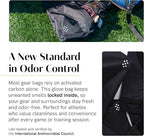 Salt Glove Bag Smell-Proof Durable Odor Containing Bag for Gloves - Large - Water-Resistant and Easy to Clean Smell Proof Bag - Black