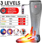 Autocastle Heated Socks for Men Women - Rechargeable Battery Electric Socks for Chronically Cold Feet - Winter Warm Thermal Washable Unisex Foot Warmer for Hunting Skiing Cycling